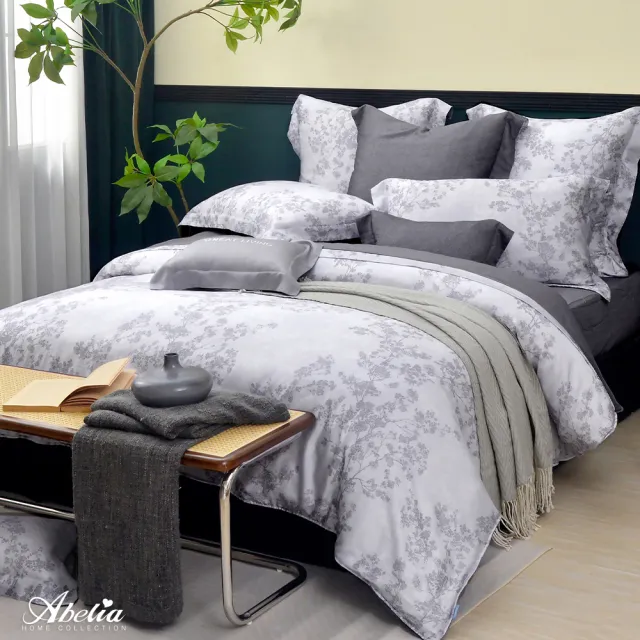 【Great Living 格蕾寢飾】Abelia 100%天絲木漿兩用被床包四件組-雙人150x186cm(600織 多款)