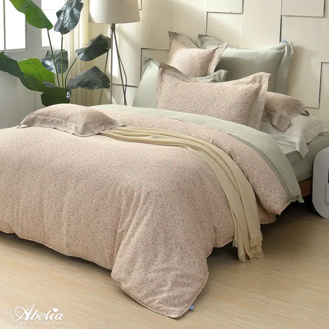 【Great Living 格蕾寢飾】Abelia 100%天絲木漿兩用被床包四件組-雙人150x186cm(600織 多款)