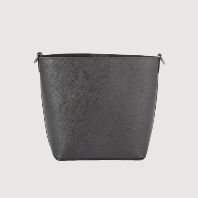 【BRAUN BUFFEL 德國小金牛】莎蔻拉-A 水桶包-黑色(BF857-30-BK) 女包送禮推薦