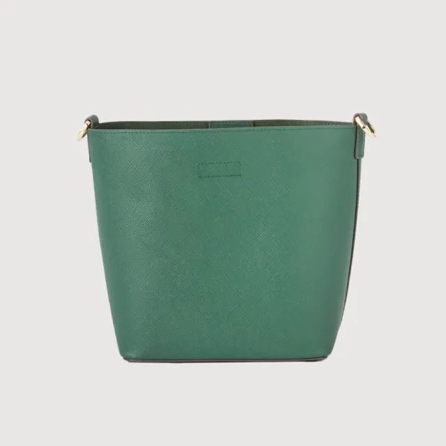 【BRAUN BUFFEL 德國小金牛】莎蔻拉-A 水桶包-孔雀石綠(BF857-30-MC) 女包送禮推薦