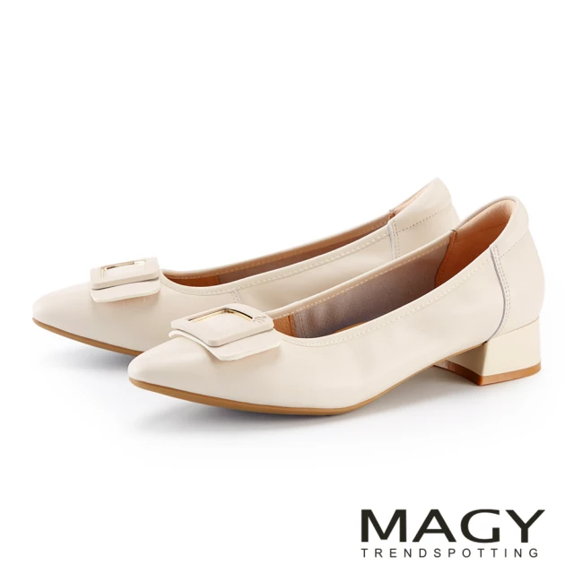 MAGY 全真皮透氣簍空舒適平底鞋(棕色)折扣推薦