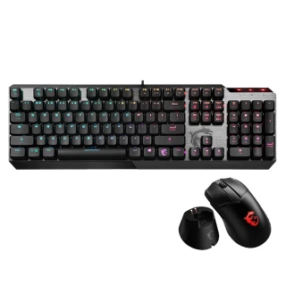 【MSI 微星】Vigor GK50 Low Profile+Clutch GM41 LIGHTWEIGHT(電競鍵盤滑鼠組)