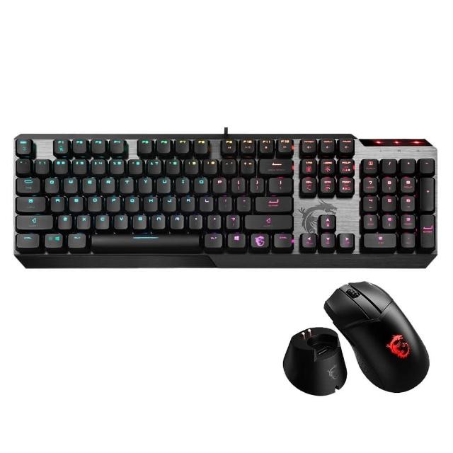 【MSI 微星】Vigor GK50 Low Profile Clutch GM41 LIGHTWEIGHT 電競鍵盤滑鼠組 
