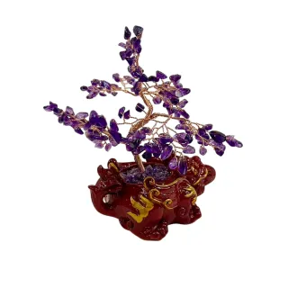 【金玉滿堂】鴻運貔貅紫水晶招財樹