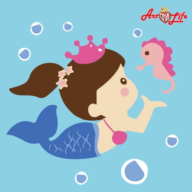 【ArtLife 藝術生活】DR065小美人魚 20*20CM(數字油畫 DIY DIY數字油畫 交換禮物 畫畫玩具)