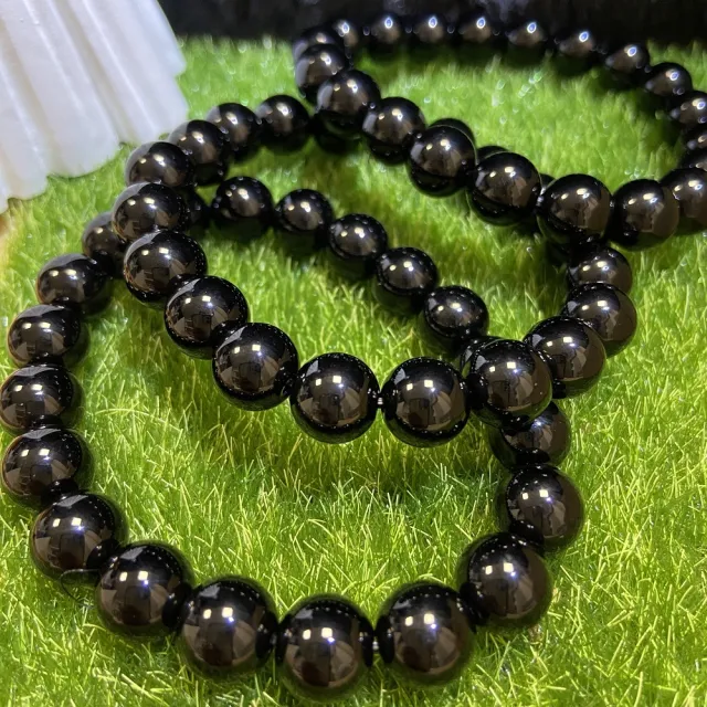 【Cozy 世界水晶原礦與茶】黑曜石 12mm 81-2(具有招財旺運的能量)