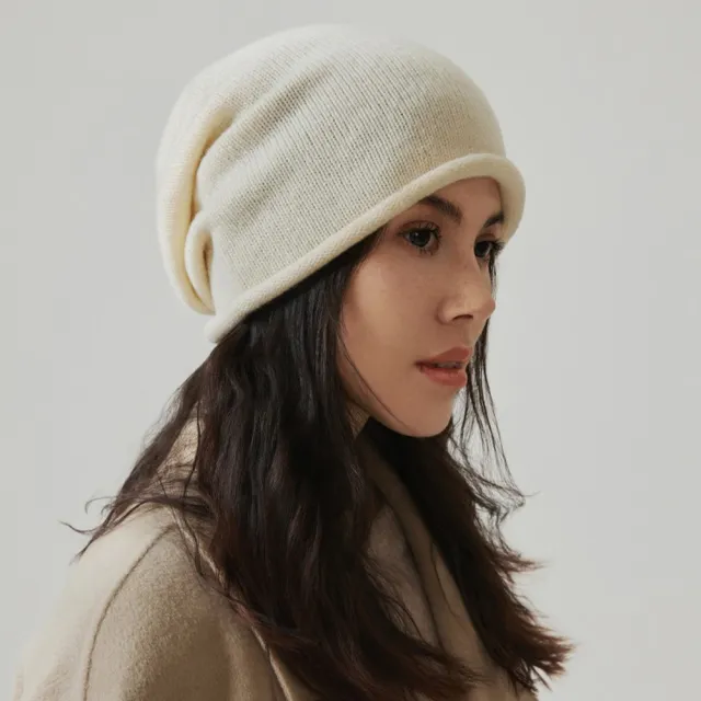 【LEEHER】純羊毛帽/包頭帽/韓版毛帽/堆堆帽/冷帽/針織帽/毛帽/毛線帽/高級感/顯臉小帽子/