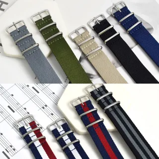【men life】錶帶 20mm帆布錶帶(多色可選擇)