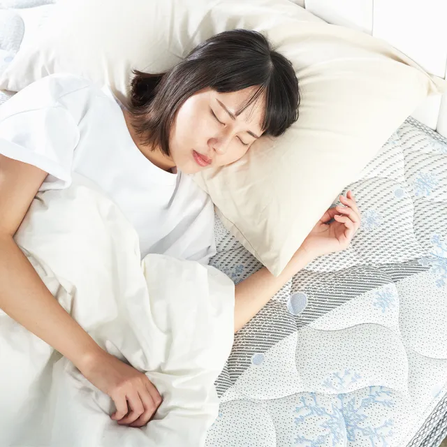 【H&D 東稻家居】冰思葵護框支撐涼感獨立筒床墊-雙人加大6尺(雙人加大床墊 床墊 雙人加大 6尺 獨立筒)