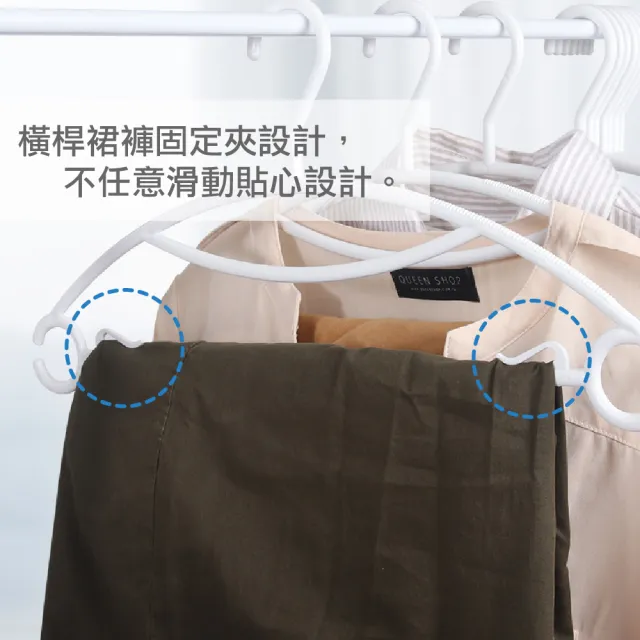 【AXIS 艾克思】台灣製無痕順肩多功能塑膠衣架_36入(室內室外皆適用) 