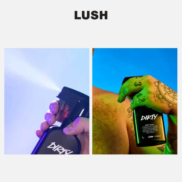 【LUSH 嵐舒】Dirty 身體噴霧(香氛噴霧/薄荷/檀香/清新香氣)
