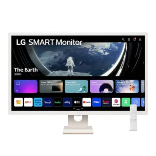 【LG 樂金】移動追劇組 32SR50F-W 32型 IPS智慧聯網螢幕(搭載webOS/AirPlay2/內建喇叭/IOT家電控制)