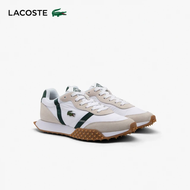 LACOSTE L-SPIN 慢跑鞋 男鞋 刺繡logo 運動鞋 厚底 休閒鞋 白綠(49SMA0104_1R5)