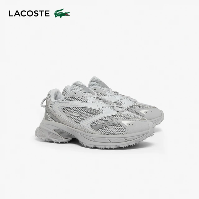 LACOSTE L003 男鞋 運動鞋 透氣網布 休閒鞋 慢跑鞋 灰色(49SMA0006_08C)