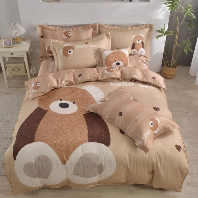 織眠家族 頂級60支萊賽爾刺繡七件式床罩組 絕色風采(雙人)