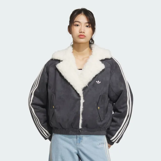 【adidas 愛迪達】運動服 立領外套 女外套 RS W JACKET PAD(JL8438)
