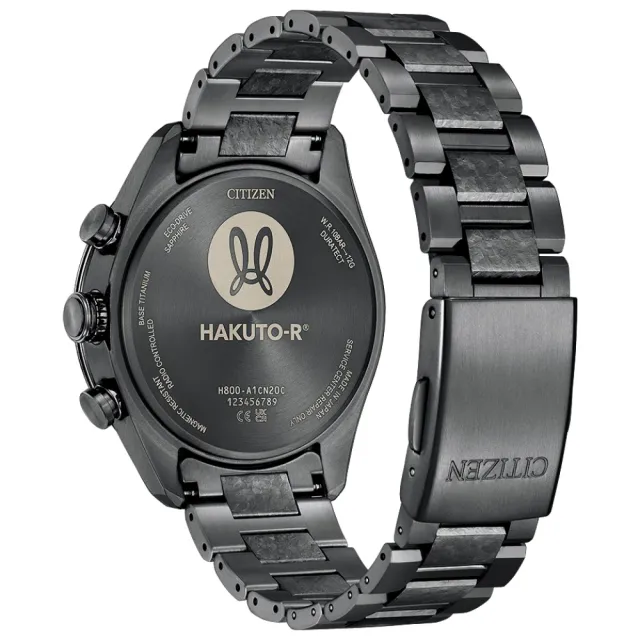 【CITIZEN 星辰】HAKUTO-R 限量黑暗銀鈦金屬電波對時男錶/42mm(AT8287-62E)