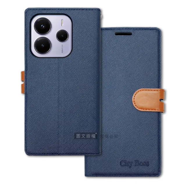 【CITY都會風】紅米Redmi Note 14 5G 插卡立架磁力手機皮套 有吊飾孔