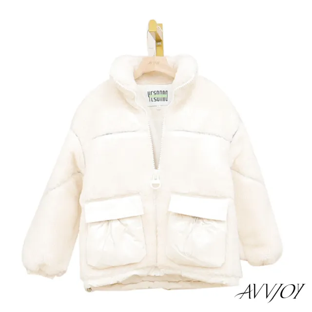 【AVVJOY 艾薇卓爾】羊毛羽絨服(外套 麵包服 保暖外套 羽絨外套 羽絨大衣 GC2325-1009)