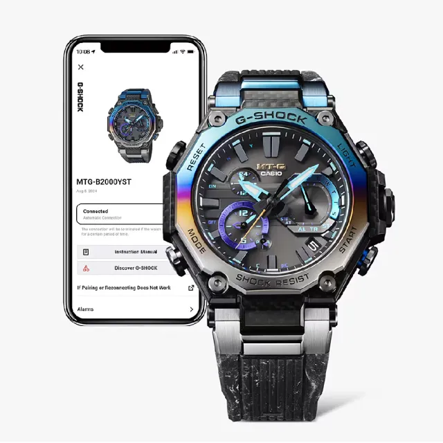 【CASIO 卡西歐】MTG-B2000系列 勇敢無畏追風者時尚腕錶 49.8mm(MTG-B2000YST-1A)
