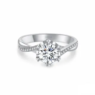 【SOPHIA 蘇菲亞珠寶】1.00克拉 F/VVS1 18K金 心願 鑽石戒指