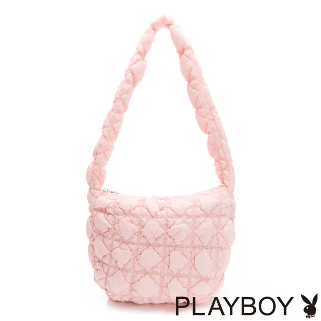 【PLAYBOY】肩背包 Puffy系列(粉色)
