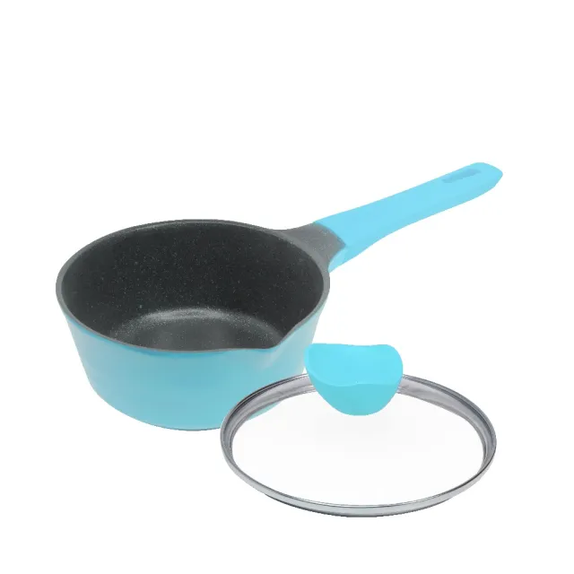 【shimizu 清水】麥飯石不沾牛奶鍋18CM(隨機出貨不挑色)