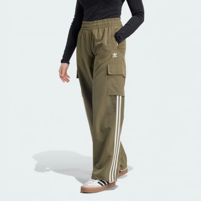 adidas 愛迪達 長褲 女款 運動褲 三葉草 3S CARGO PANTS 綠 IX5964