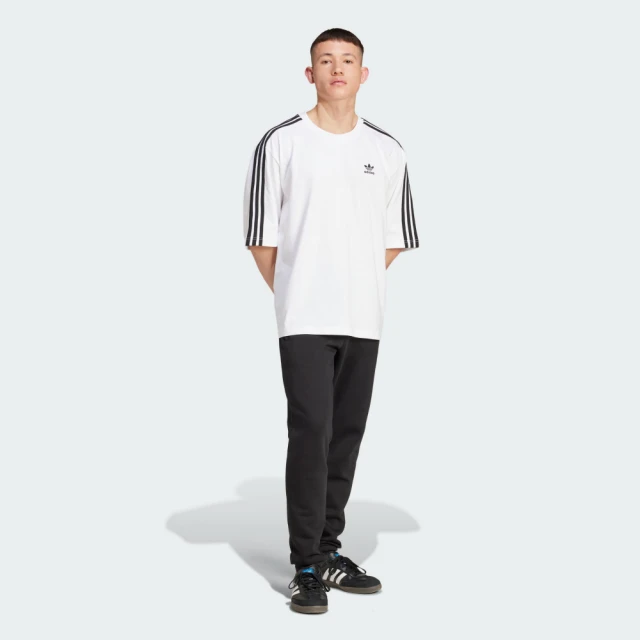 adidas 愛迪達 短袖上衣 男款 運動 三葉草 Oversize tee 白 IZ2474