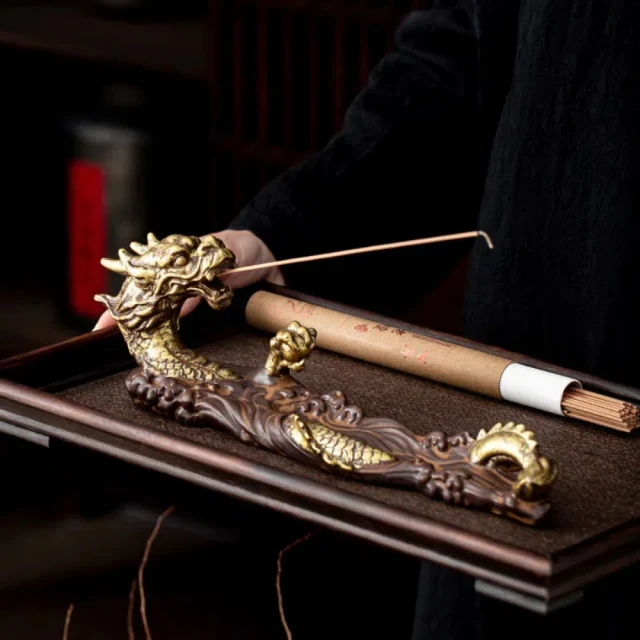 A&R 招財開運祥龍好運連連香插香薰爐(祈福 拜拜 淨化除穢