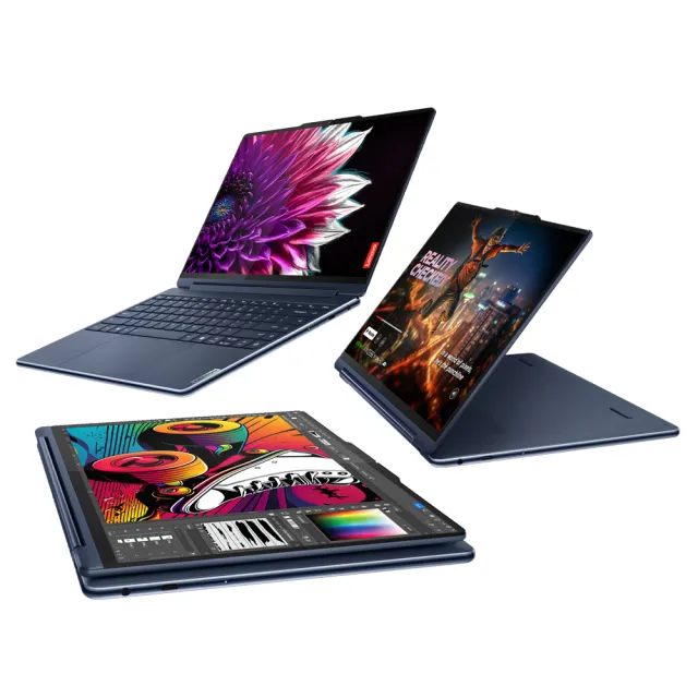 【Lenovo】14吋Ultra 7翻轉觸控AI筆電(Yoga 9 2-in-1/83AC001MTW/Ultra 7-155H/32G/1TB SSD/W11P/OLED)