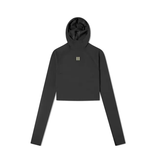 【adidas 愛迪達】Adidas x Fear of God Athletics 短版帽T 黑 聯名款 連帽上衣 IN5899
