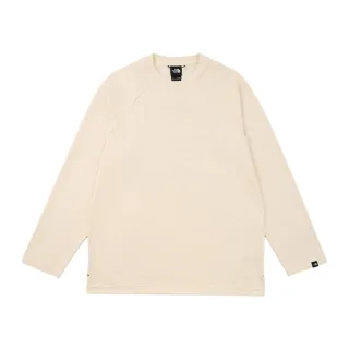 【The North Face 官方旗艦】北面UE男款米白色純棉舒適重磅長袖上衣｜8BTKQLI(黑標系列)