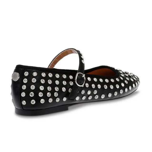 【steve madden】VINETTA-R 鑽面圓頭瑪莉珍鞋(黑色)