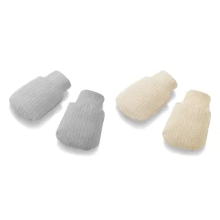 【KU.KU. 酷咕鴨】KUKU PLUS竹纖羅紋護手套-2雙入(暖調杏/山系灰)