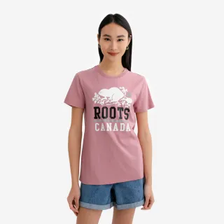 【Roots】Roots女裝- ROOTS BEAVER 短袖上衣(粉紅色)