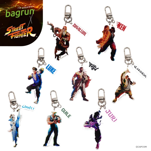 Bagrun X Capcom 聯名人物吊牌(台灣獨家 後背包 肩背包)