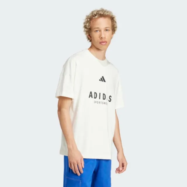 【adidas 愛迪達】短袖上衣 男 M A SZN G T 米白 JJ3660