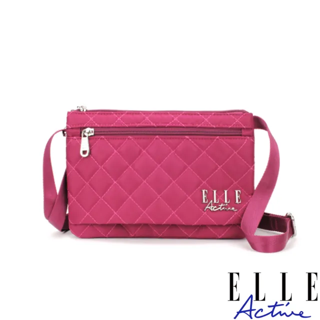 【ELLE ACTIVE】生活印記系列-隨身側背包/斜背包-小(桃紅色)