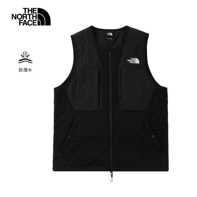 The North Face 北面UE男款黑色DWR防潑水鋪棉背心｜8CJCJK3