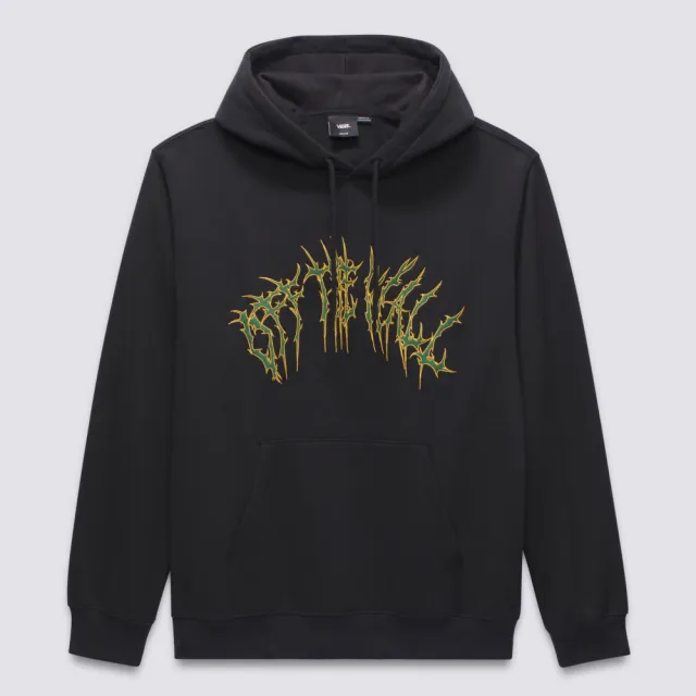 【VANS】官方旗艦 Metal Arch Pullover 黑色連帽大學T