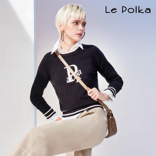 Le Polka 品牌LOGO針織上衣-女