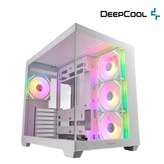 【DeepCool】九州風神 CG530 4F WH ATX海景房電腦機殼(白色/支援背插式ATX)