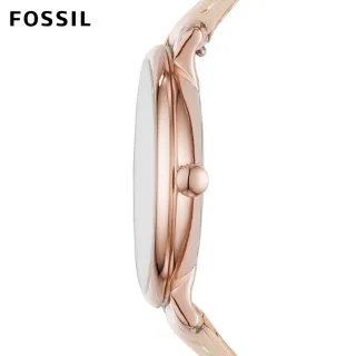 【FOSSIL 官方旗艦館】Jacqueline 粉色經典皮革指針女錶 手錶 36mm ES3988