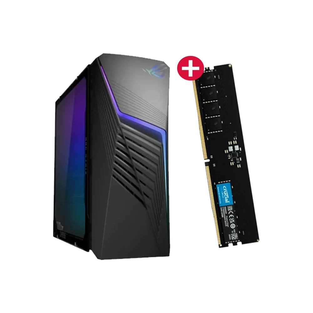【ASUS 華碩】+16G美光記憶體組★i5 RTX4060電競電腦(i5-14400F/16G/1TB SSD/RTX4060/W11/G13CHR-51440F146