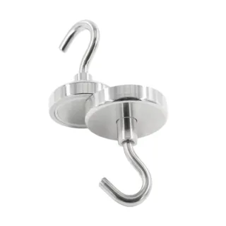 【MagnetPro】釹鐵硼超強力磁鐵掛勾 60mm-2入組