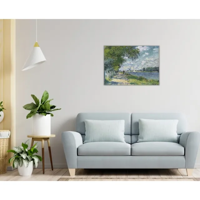 《在亞爾嘉杜的塞納河》莫內Monet．印象派畫家 世界名畫 經典名畫 風景油畫-無框60x80CM
