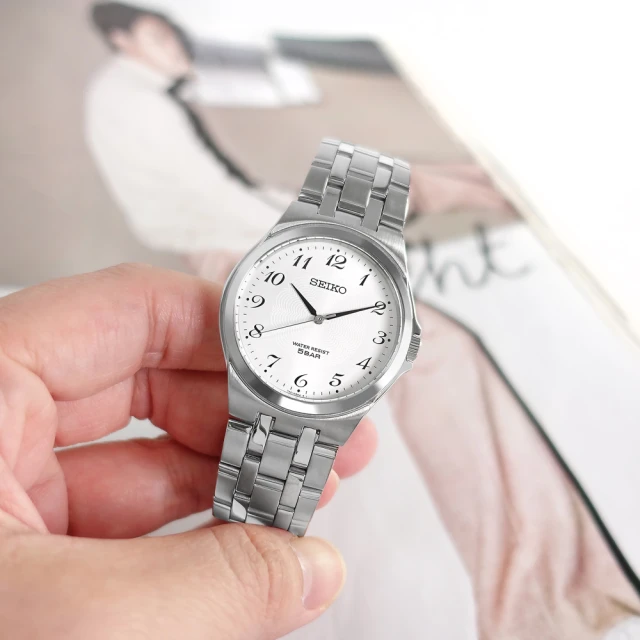 SEIKO 精工 大錶徑 數字刻度 日期 防水100米 日本
