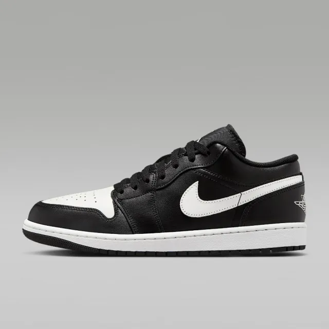 【NIKE 耐吉】運動鞋 休閒鞋 男鞋 AIR JORDAN 1 LOW 黑 白 AJ1 喬丹(553558043)
