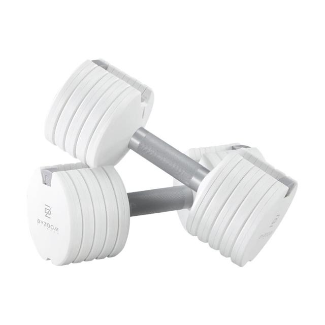 【BYZOOM FITNESS】Pure Series 12.5lb /約5.6kg 5段重量可調式啞鈴 白/黑二色 雙入(BZ-QCD-12.5LB)